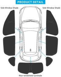 Proadsy 2026 Upgrade Window Sun Shade for 2017-2025 CX-5 Side Window for Baby/Camping UV Rays and Privacy Protect Accessories Set of 7