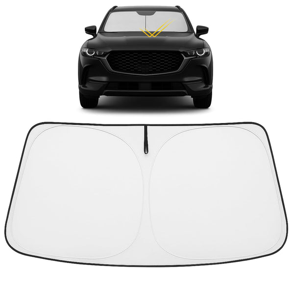 Proadsy Windshield Sun Shade for Mazda CX-50 2023 2024 2025 2026 Custom Fit Mazda CX50 SUV Foldable Front Sunshade Protector Blocks UV Rays Keep Car Cooler