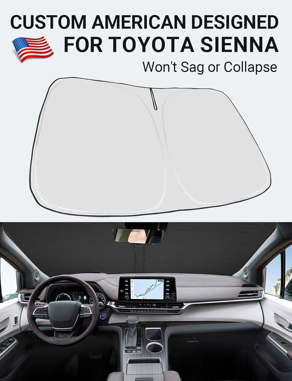 2021-2025 MINI Van custom-fit sunshade - folded compact