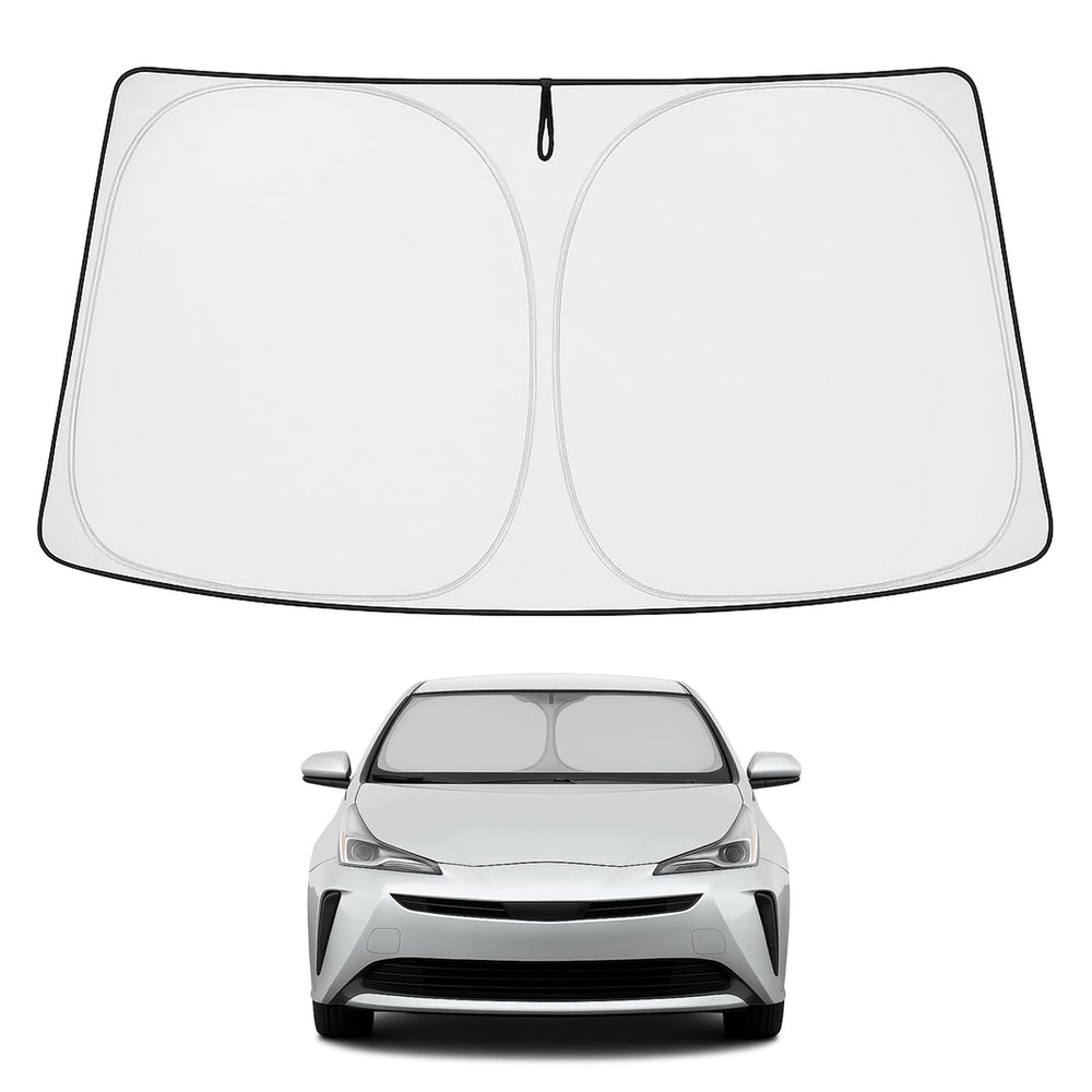 Proadsy 2025 Upgrade Windshield Sun Shade Custom Fit Toyota Prius 2016-2022 (NOT for Prius C or Prius V) 4-Layer Foldable Front Sunshade Protector Sun Visor Blocks UV Rays Keep Car Cooler