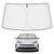 Proadsy 2025 Upgrade Windshield Sun Shade Custom Fit Toyota Prius 2016-2022 (NOT for Prius C or Prius V) 4-Layer Foldable Front Sunshade Protector Sun Visor Blocks UV Rays Keep Car Cooler