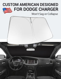 Custom American designed 2011-2023 Jeep Cherokee windshield sunshade, will not sag or collapse