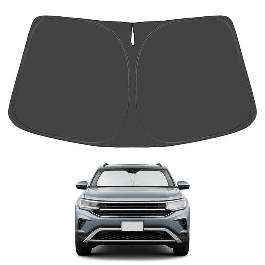 Proadsy 2026 Upgrade Windshield Sunshade Custom for 2018-2024 Volkswagen Atlas Block Sun & UV Foldable Front Window Car Shade Protector Prime Accessories