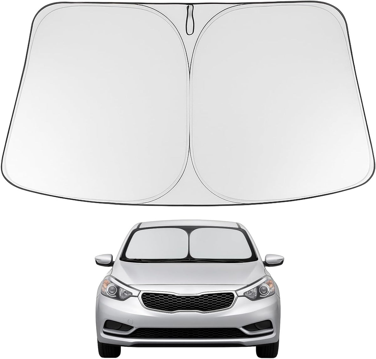 2014-2018 Kia Forte Windshield Sunshade - Custom Fit Front Windshield Sun Shade