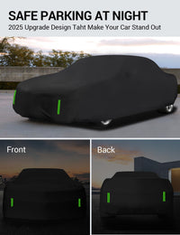 Proadsy 2026 Upgrade Car Cover Custom Fit for Dodge Challenger 2008-2023, Windproof Waterproof All Weather Protection, Sun Rain Dust Snow Outdoor Cover