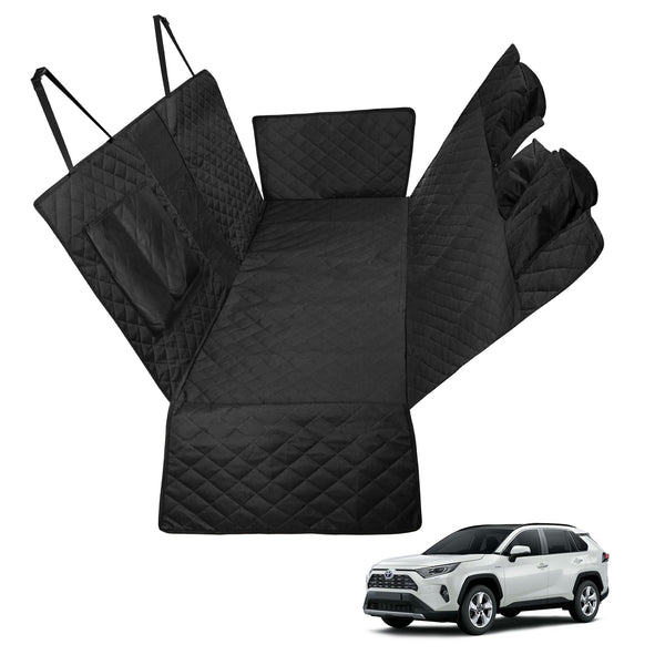 Proadsy 2026 Upgrade Dog Car Seat Cover Custom Fit 2019-2024 2025 Rav4 SUV Back Seat Extender Waterproof Scratch Proof Durable Black Protector Pet Hammock
