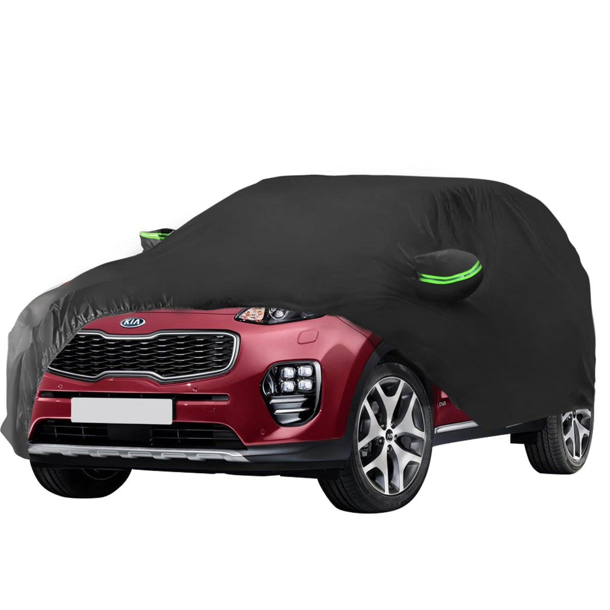 Proadsy 2025 Upgrade Car Cover for 2010-2024 2025 Kia Sportage, Waterproof All Weather for Automobiles, Windproof Snowproof Rain Hail Sun UV Protection Full Outdoor Indoor Exterior Car Covers, Black