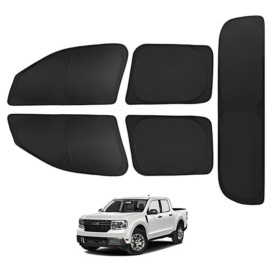 Proadsy 2026 Upgrade Window Sun Shade for 2021-2025 Ford Maverick Side Rear Window for Baby/Camping UV Rays and Privacy Protect Accessories Set of 5