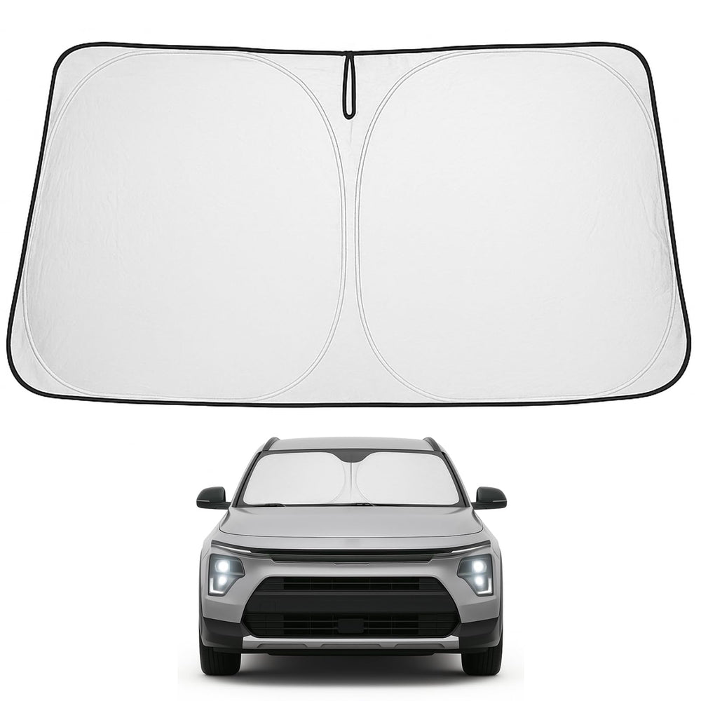 Proadsy 2025 Upgrade Windshield Sun Shade Custom Fit Kia NIRO 2017-2022 4-Layer Foldable Front Sunshade Protector Sun Visor Blocks UV Rays Keep Car Cooler
