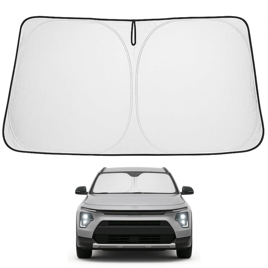 Proadsy 2025 Upgrade Windshield Sun Shade Custom Fit Kia NIRO 2017-2022 4-Layer Foldable Front Sunshade Protector Sun Visor Blocks UV Rays Keep Car Cooler