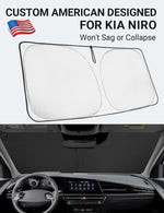 Proadsy 2026 Upgrade Windshield Sun Shade Custom Fit Kia Soul 2020-2025 2026 4-Layer Foldable Front Sunshade Protector Sun Visor Blocks UV Rays Keep Car Cooler