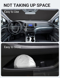 2017-2026 Honda Ridgeline windshield sunshade detail view 9, custom fit front window sun shade