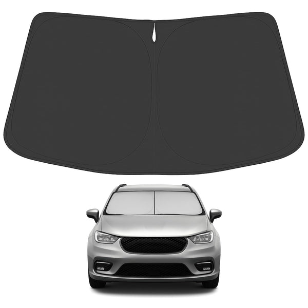 Proadsy 2026 Upgrade Windshield Sunshade Custom Fit 2017-2025 Chrysler Pacifica Minivan Reflective Heat Sun UV Protector Foldable Front Window Shade Accessories