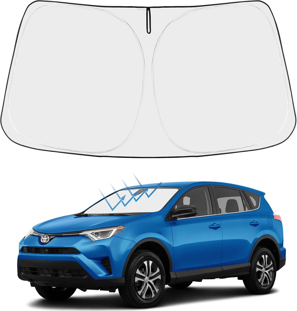 2013-2018 Toyota RAV4 Windshield Sunshade - Custom Fit Front Windshield Sun Shade