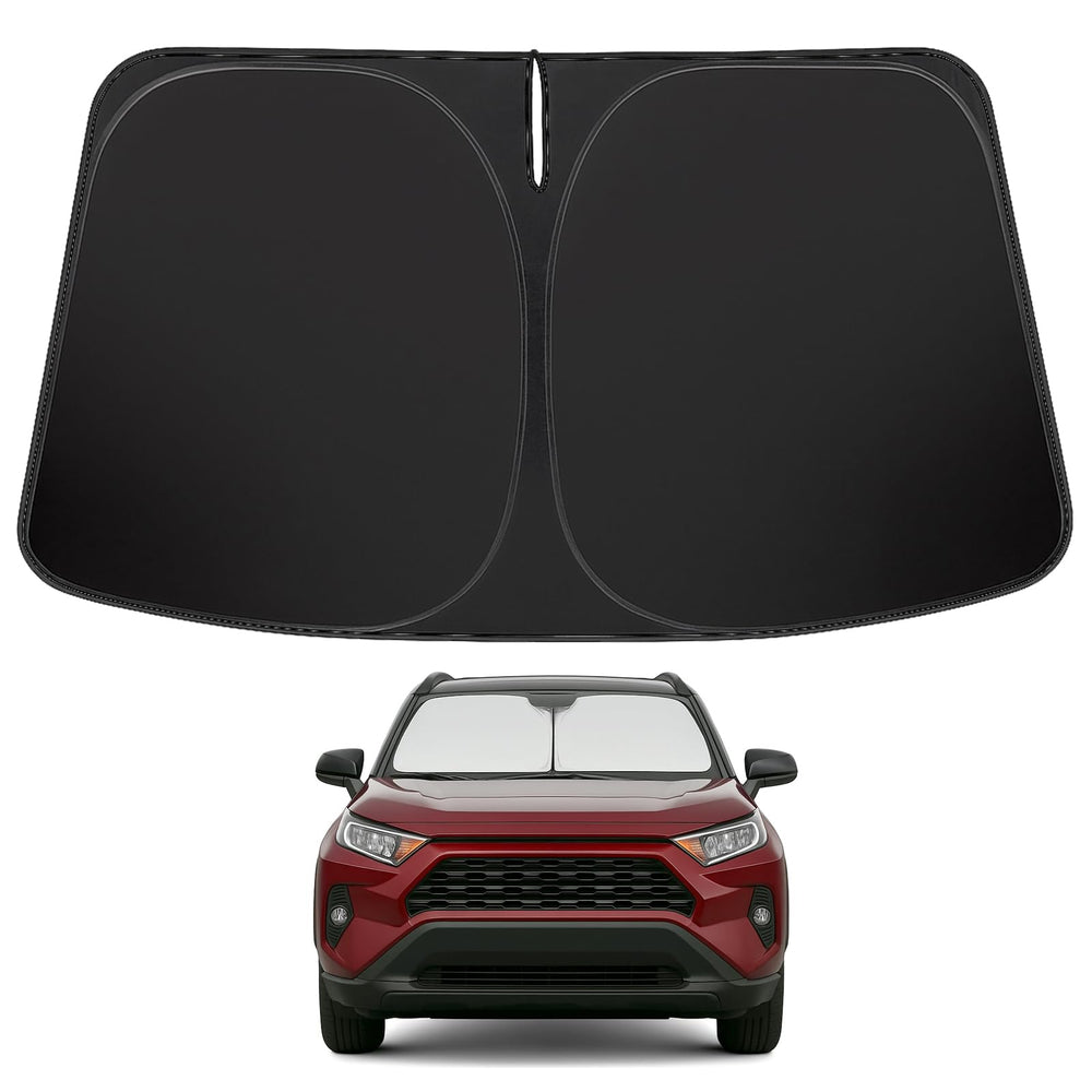 Proadsy for Toyota RAV-4 2019-2024 2025 Windshield Sun Shade 4-Layer Foldable Front Sunshade Protector Sun Visor Blocks UV Rays Keep Car Cooler
