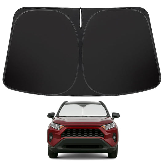 Proadsy for Toyota RAV-4 2019-2024 2025 Windshield Sun Shade 4-Layer Foldable Front Sunshade Protector Sun Visor Blocks UV Rays Keep Car Cooler