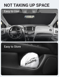 2014-2021 Infiniti QX60 windshield sunshade detail view 9, custom fit front window sun shade