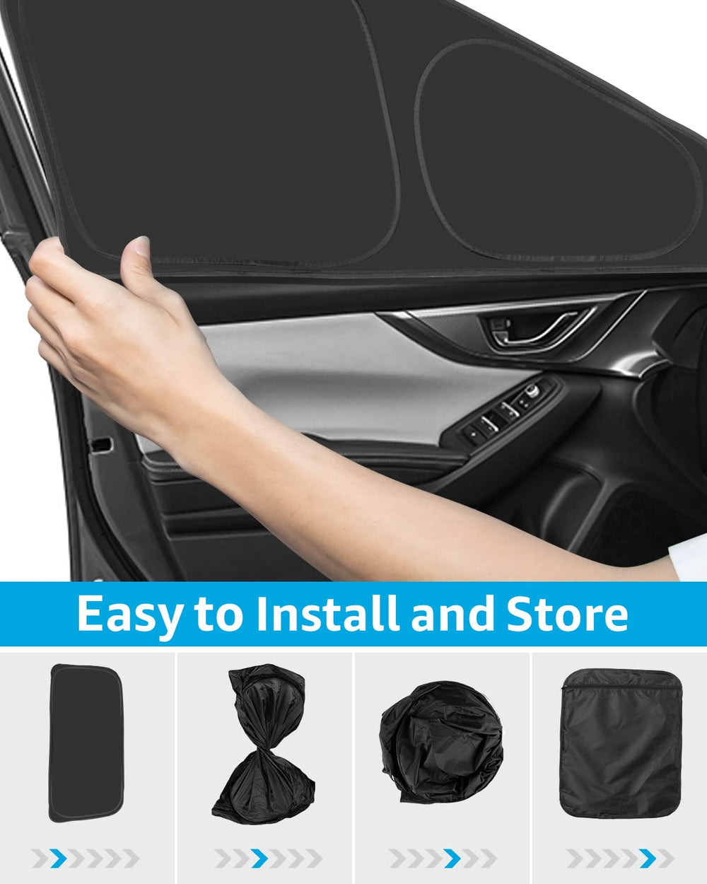 Proadsy 2025 Upgrade Window Sun Shade for Subaru CrossTrek 2023 2022 2021 2020 2019 2018 Side Window for Baby/Camping UV Rays and Privacy Protect Accessories Set of 7
