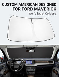 2022-2025 Ford Maverick custom-fit sunshade - reflective side facing sun