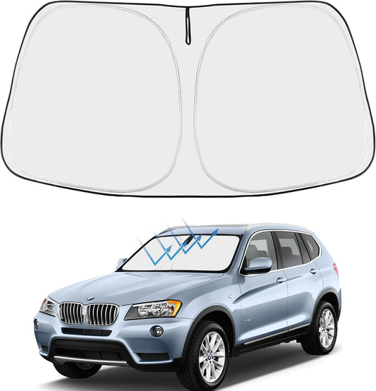 2011-2017 BMW X3 Windshield Sunshade - Custom Fit Front Windshield Sun Shade