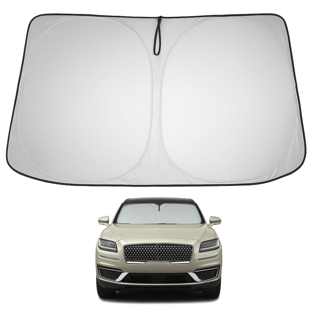 Proadsy 2025 Upgrade Windshield Sun Shade Custom Fit 2019-2023 Lincoln Nautilus 4-Layer Foldable Front Sunshade Protector Sun Visor Blocks UV Rays Keep Car Cooler