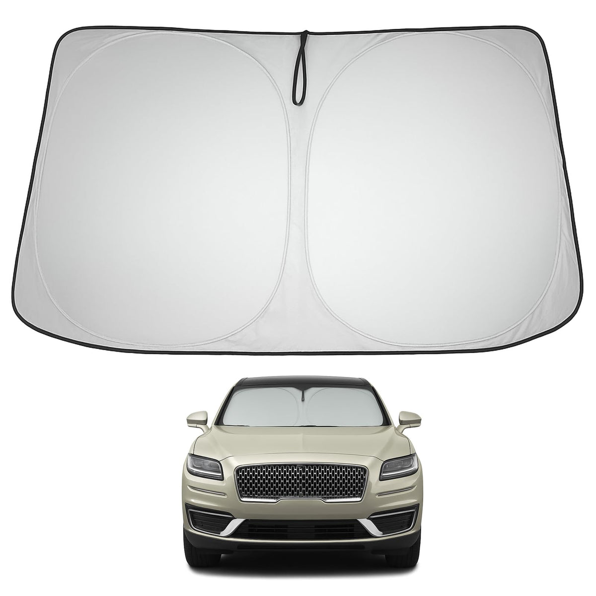 Proadsy 2026 Upgrade Windshield Sun Shade Custom Fit 2019-2025 Audi A6 Foldable Front Sunshade Protector Sun Visor Blocks UV Rays Keep Car Cooler