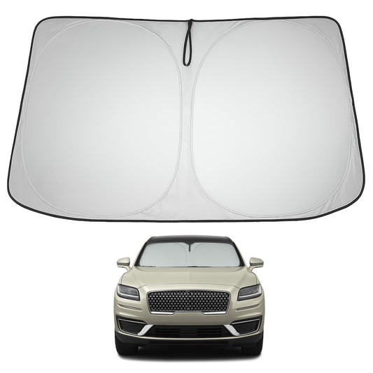 Proadsy 2025 Upgrade Windshield Sun Shade Custom Fit 2019-2023 Lincoln Nautilus 4-Layer Foldable Front Sunshade Protector Sun Visor Blocks UV Rays Keep Car Cooler