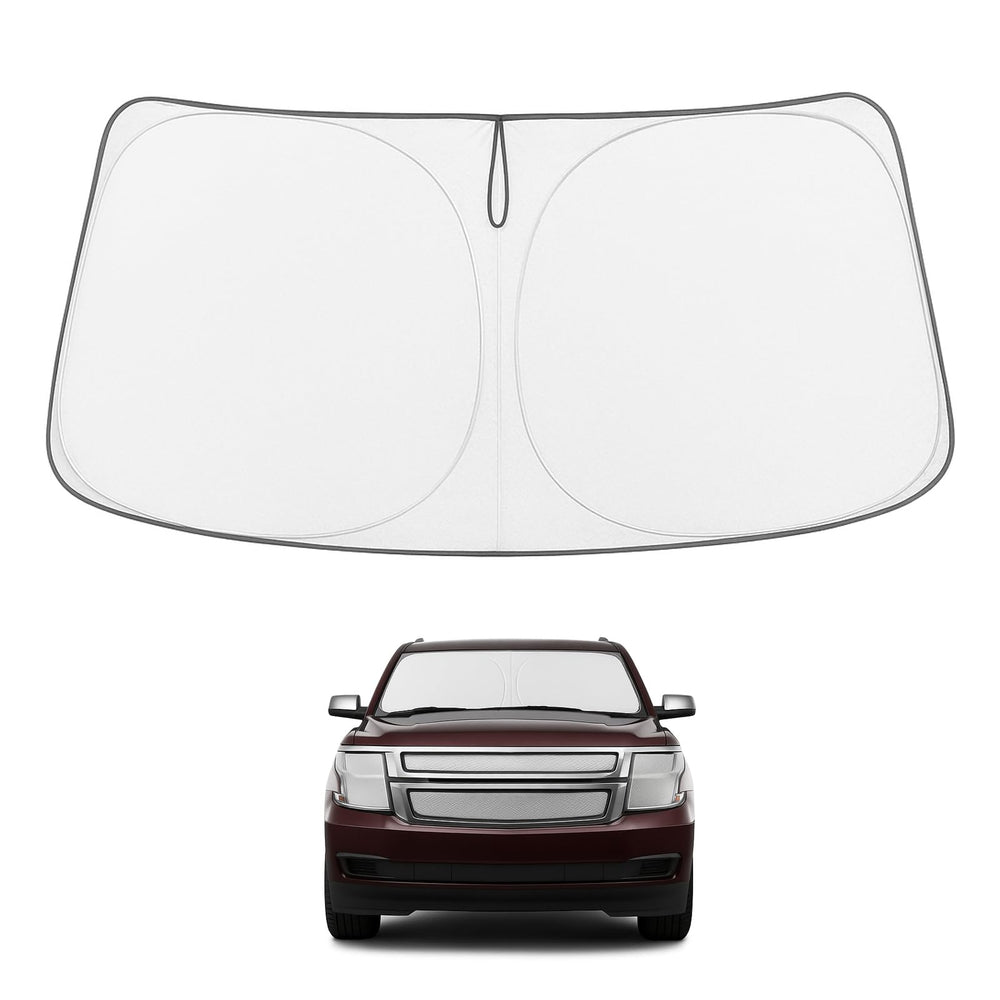 Proadsy Custom Fit Chevrolet Tahoe SUV 2015-2020 Windshield Sun Shade 4-Layer Foldable Front Sunshade Protector Sun Visor Blocks UV Rays Keep Car Cooler