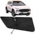 Proadsy Windshield Sun Shade Umbrella for Hyundai Santa Fe 2019-2023 Foldable Car Umbrella Sunshade with Soft TPU Handle Spring Structure Crystal Cooling Material Protect Car from Rays & Heat