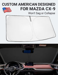 2016-2025 Mazda CX-9 custom-fit sunshade - reflective side facing sun