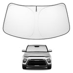 Proadsy 2025 Upgrade Windshield Sun Shade Custom Fit Kia Soul 2020-2024 2025 4-Layer Foldable Front Sunshade Protector Sun Visor Blocks UV Rays Keep Car Cooler
