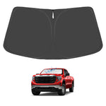Proadsy Windshield Sun Shade for GMC Sierra 1500 2500 3500 2019-2026 4-Layer Foldable Front Sunshade Protector Sun Visor Blocks UV Rays Keep Car Cooler
