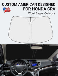 Custom American designed 2012-2016 Honda CR-V windshield sunshade, will not sag or collapse