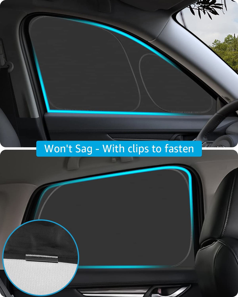 Proadsy 2025 Upgrade Window Sun Shade for Mazda CX-5 2017-2024 2025 Side Window for Baby/Camping UV Rays and Privacy Protect Accessories Set of 7