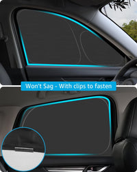 Proadsy 2026 Upgrade Window Sun Shade for 2017-2025 CX-5 Side Window for Baby/Camping UV Rays and Privacy Protect Accessories Set of 7