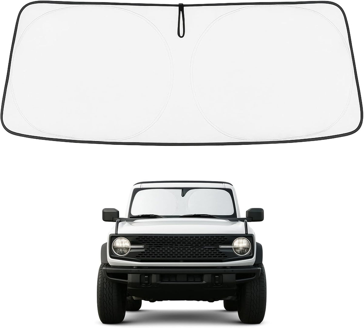 2021-2026 Ford Bronco Windshield Sunshade - Custom Fit Front Windshield Sun Shade