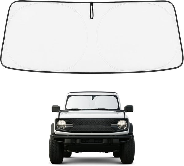 2021-2026 Ford Bronco Windshield Sunshade - Custom Fit Front Windshield Sun Shade