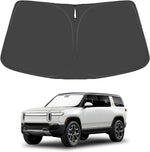 Proadsy 2026 Upgrade Windshield Sunshade Custom Fit 2022-2025 Rivian R1S SUV Reflective Heat Sun UV Protector Foldable Front Window Shade Accessories