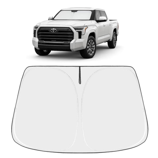 Proadsy 2025 Upgrade Windshield Sun Shade Custom Fit Toyota Sequoia 2023-2025/ Toyota Tundra 2022-2025 Limited SR5 Platinum TRD Pro Pickup Foldable Front Sunshade Car Protector Tundra Accessories