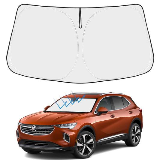 Proadsy 2025 Upgrade Front Windshield Sun Shade Foldable Sunshade Protector Custom Fit 2025 2024 2023 2022 2021 Buick Envision 1SV, Preferred, Essence, Premium, Premium II SUV Accessories