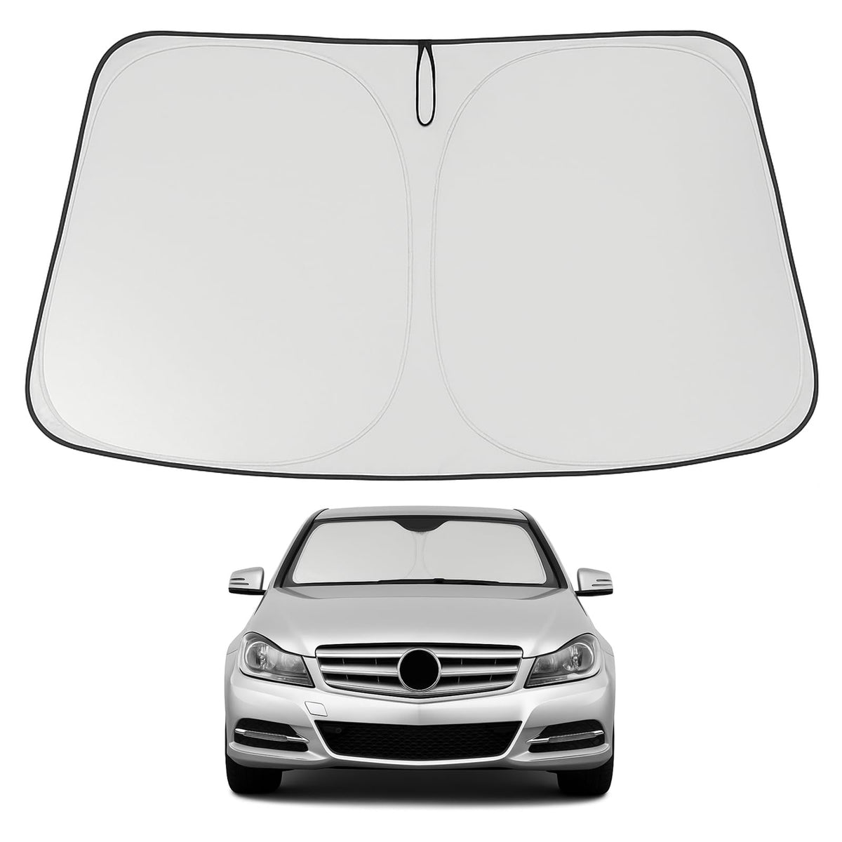 Proadsy 2026 Upgrade Front Windshield Sun Shade Foldable Sunshade Protector Custom Fit 2006–2010 Dodge Charger Accessories