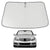 Proadsy 2025 Upgrade Windshield Sun Shade Custom Fit Dodge Charger 2006–2010 4-Layer Foldable Front Sunshade Protector Sun Visor Blocks UV Rays Keep Car Cooler