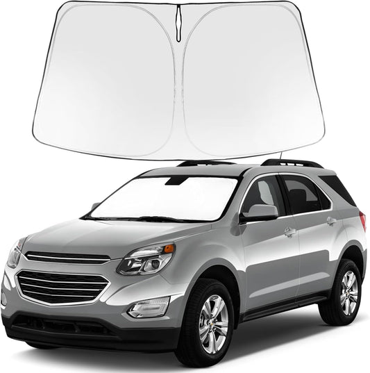 Proadsy 2025 Upgrade Windshield Sun Shade Custom Fit 2010-2017 Chevrolet Equinox Foldable Front Sunshade Protector Sun Visor Blocks UV Rays Keep Car Cooler