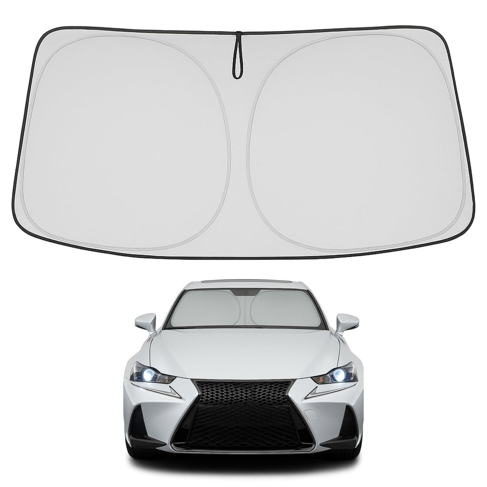 Proadsy 2025 Upgrade Windshield Sun Shade Custom Fit Lexus is 200t, 250, 300, 350 2014-2020 4-Layer Foldable Front Sunshade Protector Sun Visor Blocks UV Rays Keep Car Cooler