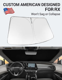 Custom American designed 2023-2026 Lexus RX windshield sunshade, will not sag or collapse
