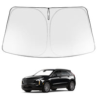 Proadsy Windshield Sun Shade for Cadillac XT4 2019-2025 2026 4-Layer Foldable Front Sunshade Protector Sun Visor Blocks UV Rays Keep Car Cooler