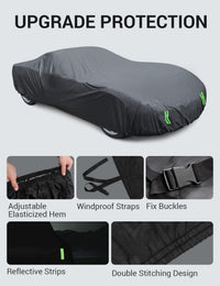 Proadsy 2026 Upgrade Car Cover Compatible with C4 Corvette 1984-1996 Windproof All Weather Waterproof Sun Rain UV Dust Snow Protection Outdoor Covers