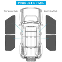 2021-2025 Ford Bronco custom-fit side window shades - rear passenger shade