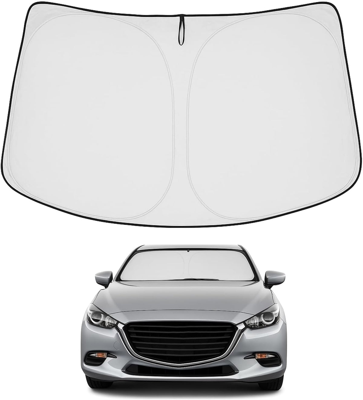 2014-2018 Mazda 3 Windshield Sunshade - Custom Fit Front Windshield Sun Shade