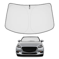 Proadsy 2026 Upgrade Front Windshield Sun Shade Foldable Sunshade Protector Custom Fit 2014-2018 Mazda 3 Accessories
